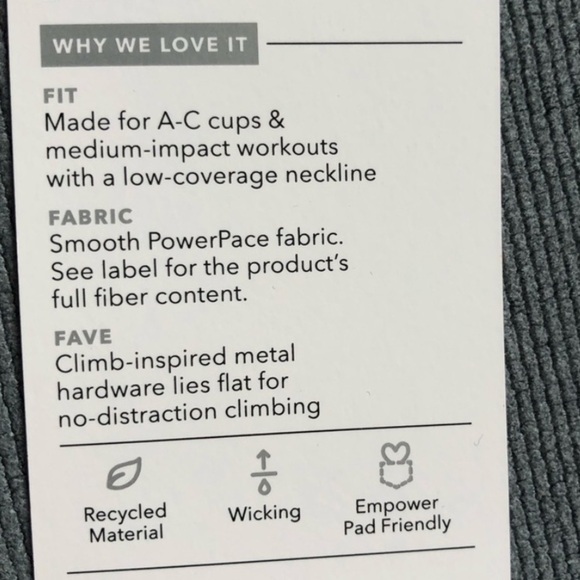 NWT Athleta Ascent Padded Sport Bra Black XL - Picture 3 of 9